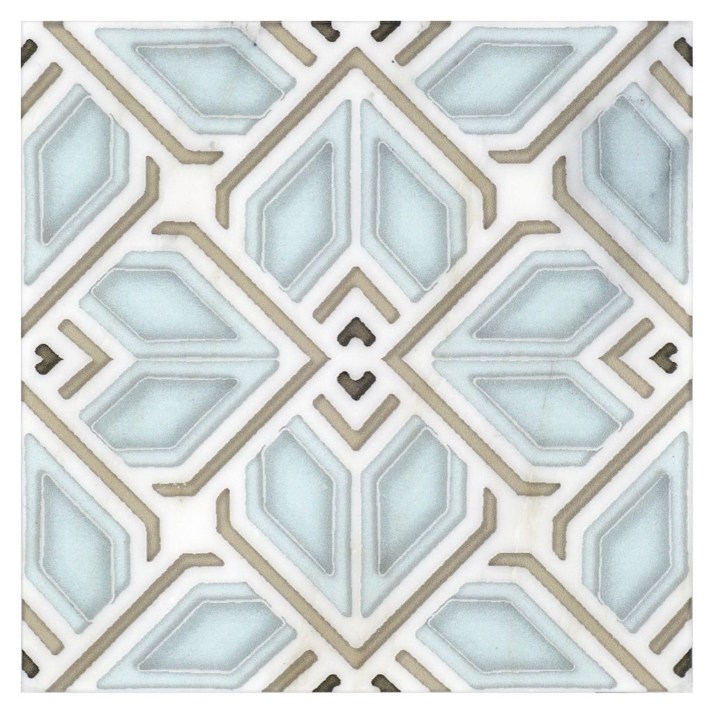 Avery Grande Sky on Carrara Blanco - Decorative Materials