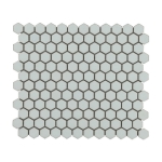 1” Hexagon Simple 2.0 Rimmed Sage Porcelain