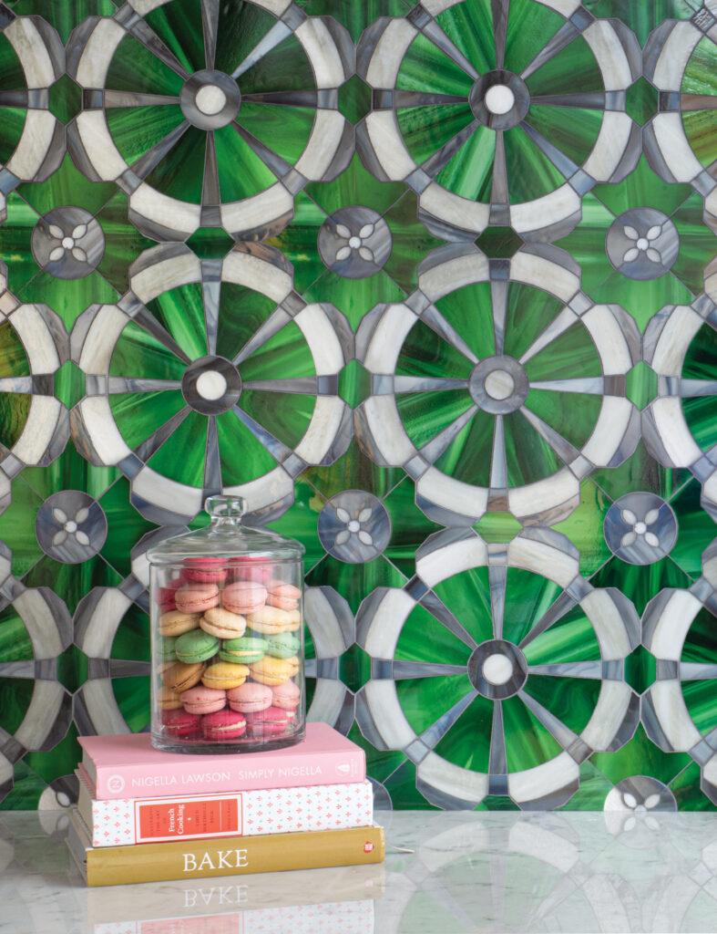 Printemps Green Kitchen Tile Decorative Materials