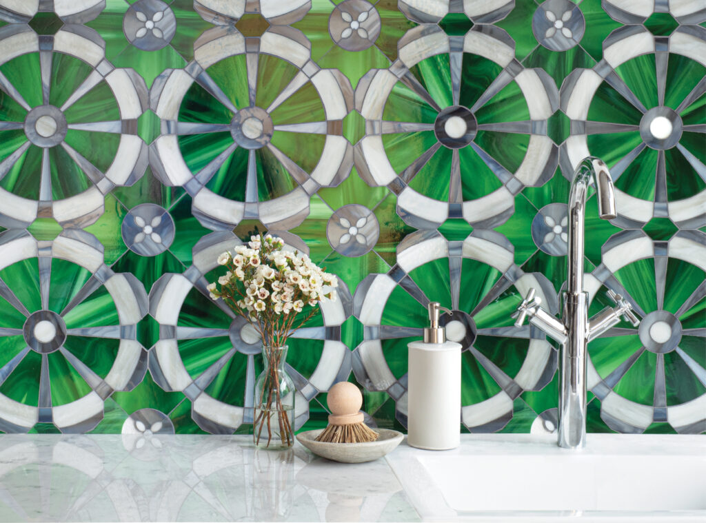 Printemps Jewel Glass Backsplash Decorative Materials